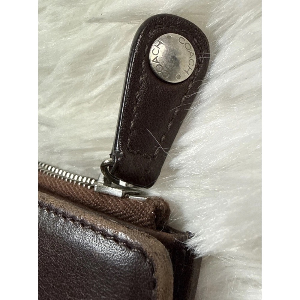Vintage Coach Brown Glove Tanned Leather Zip Around Bifold Wallet - Picture 4 of 8